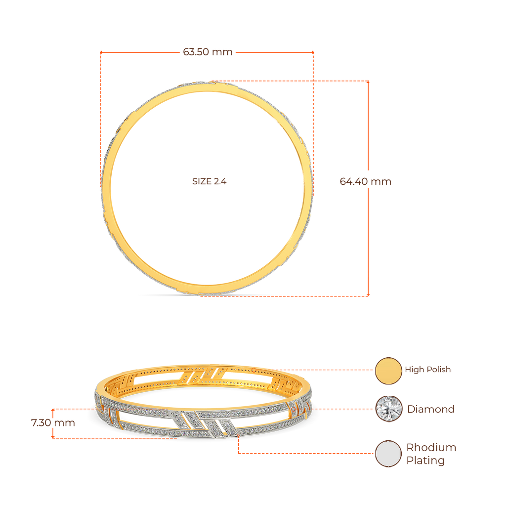Stripes of Wonder Diamond Bangles