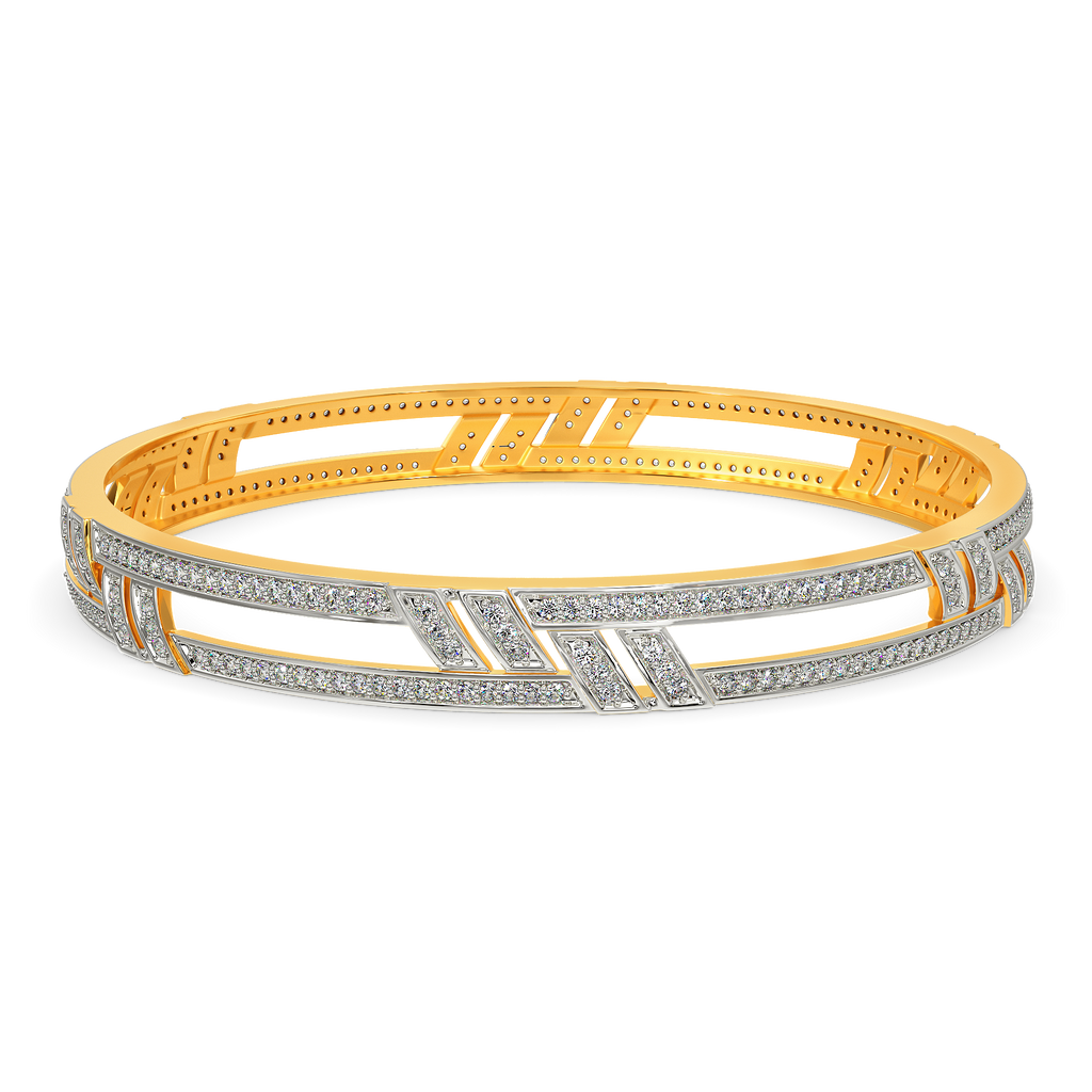 Stripes of Wonder Diamond Bangles