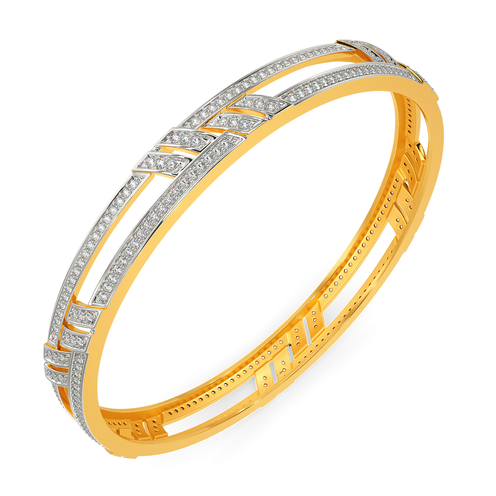Stripes of Wonder Diamond Bangles