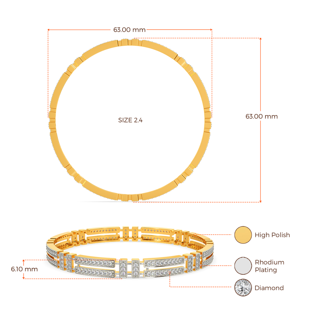 In a Stripe Moment Diamond Bangles