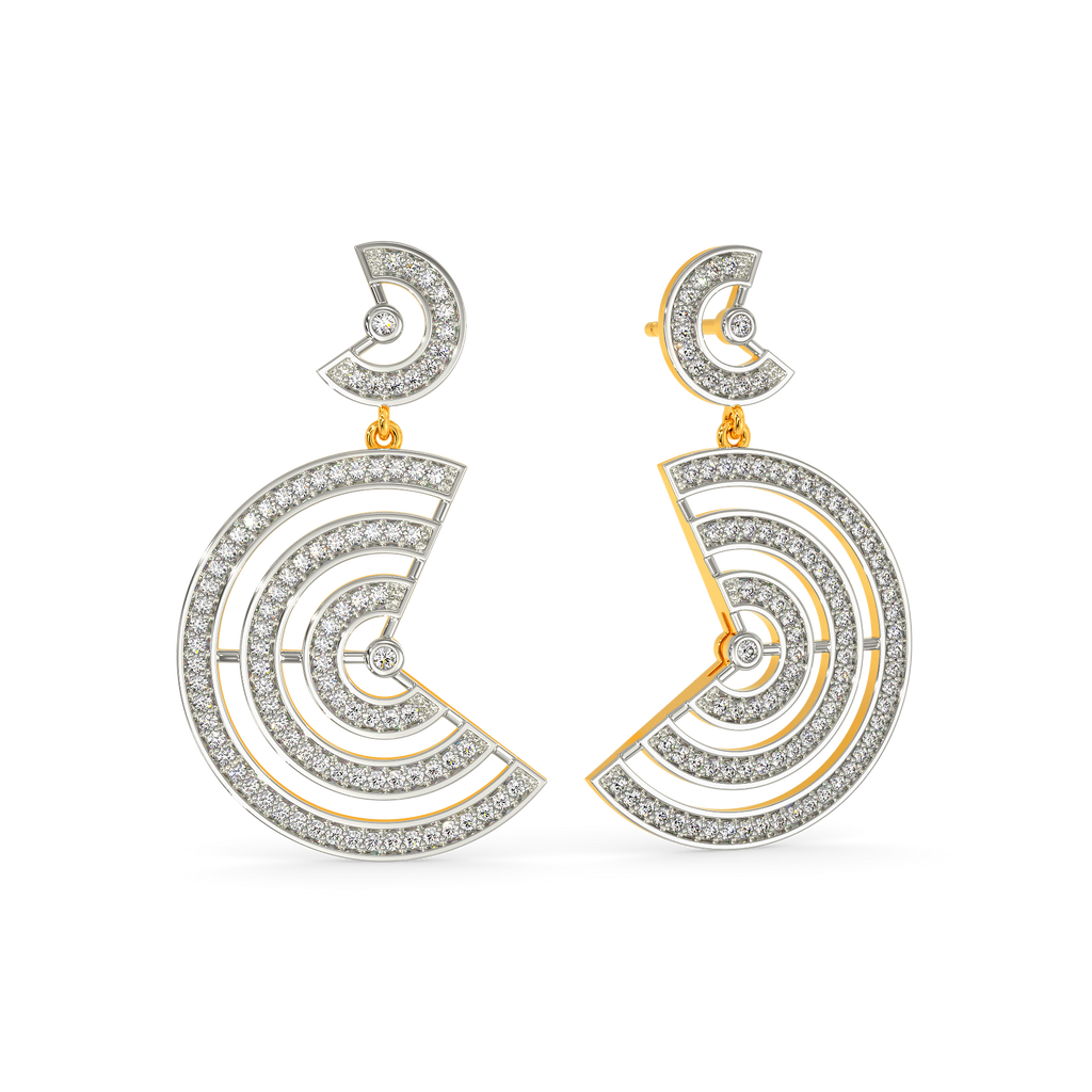 Dramatic Stripes Diamond Earrings