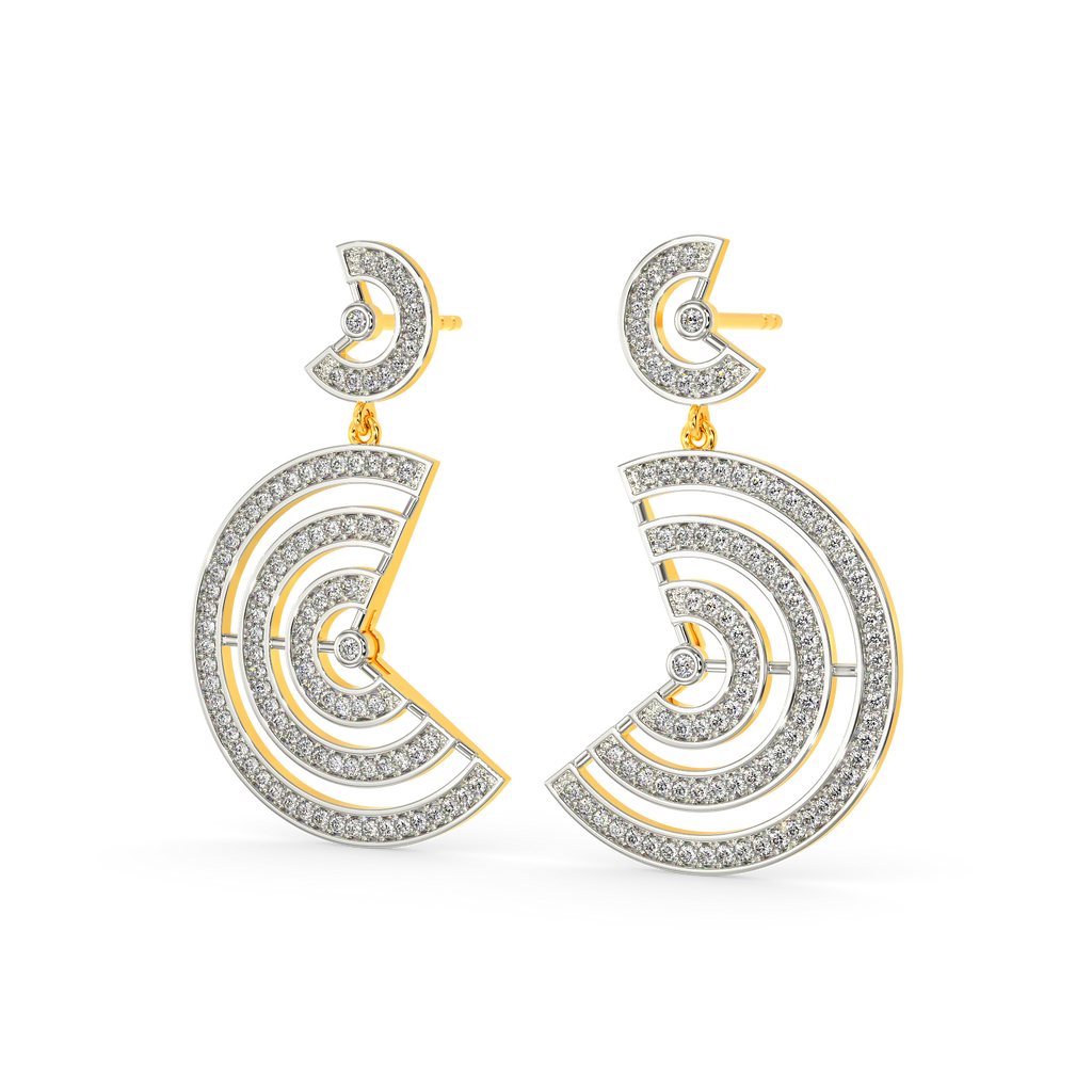 Dramatic Stripes Diamond Earrings