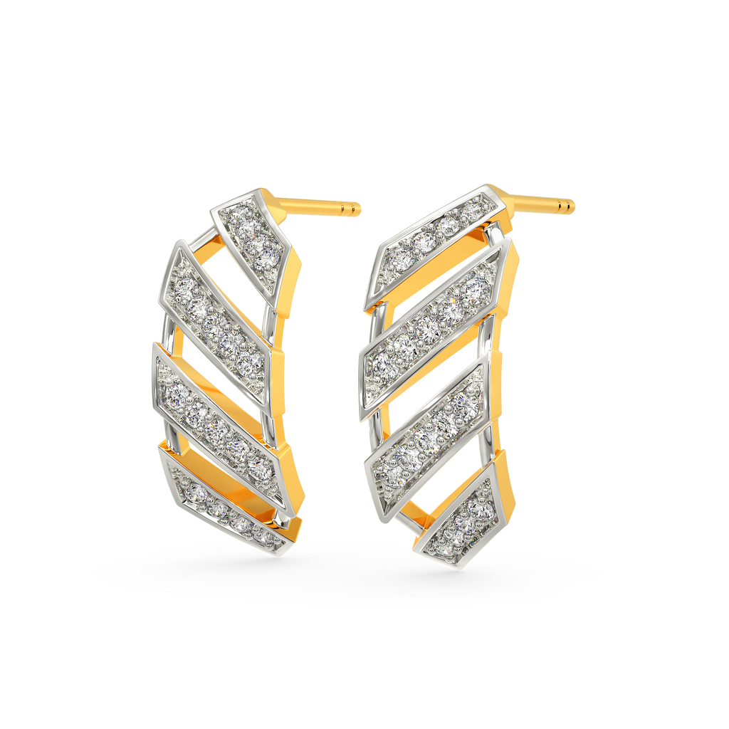Stripe Mood Diamond Earrings