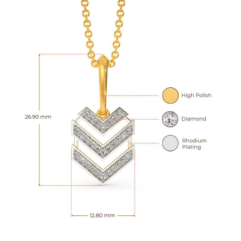 Stripe Mood Diamond Pendants