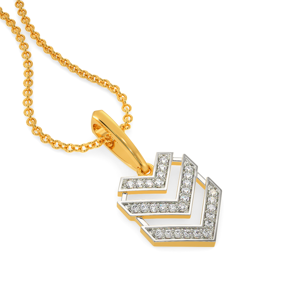 Stripe Mood Diamond Pendants