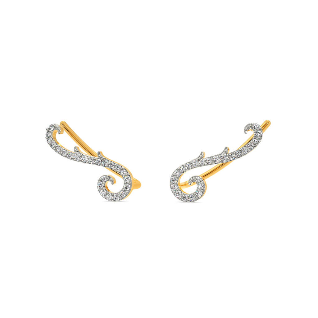 Swirling Elegance Diamond Earrings