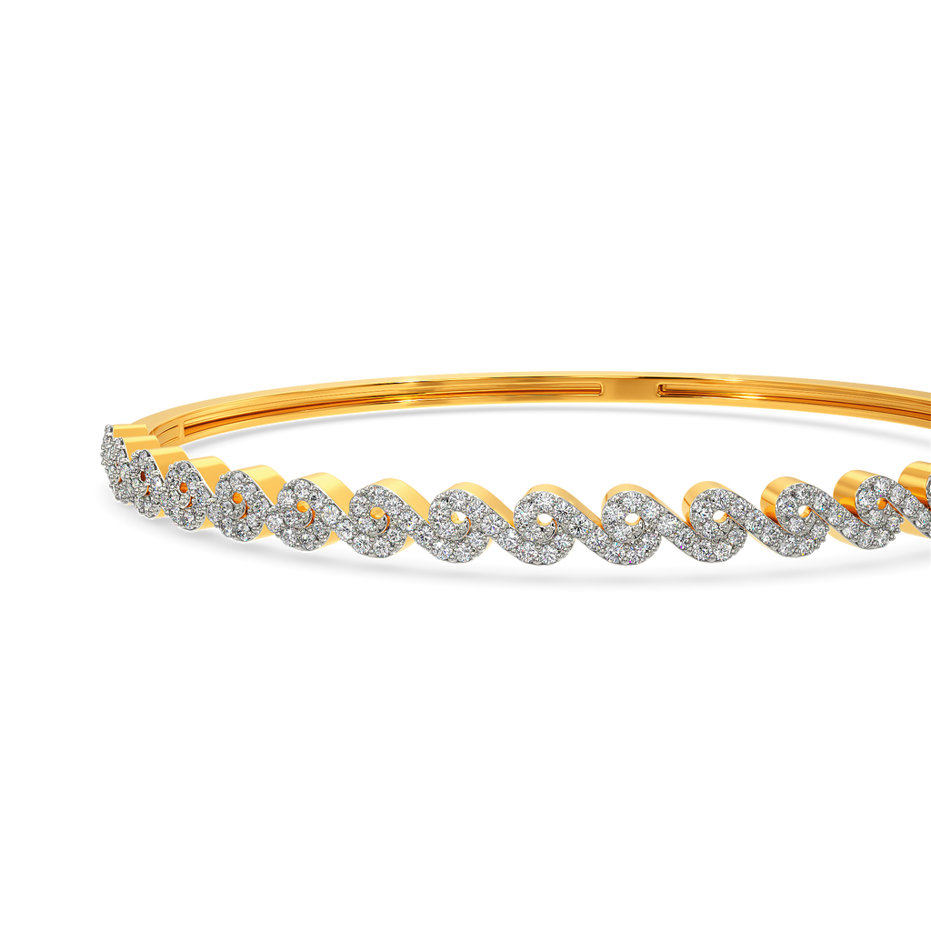 Swirling Elegance Diamond Bangles