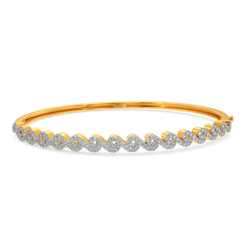 Swirling Elegance Diamond Bangles