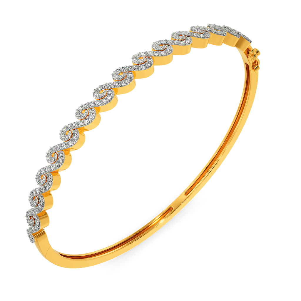 Swirling Elegance Diamond Bangles