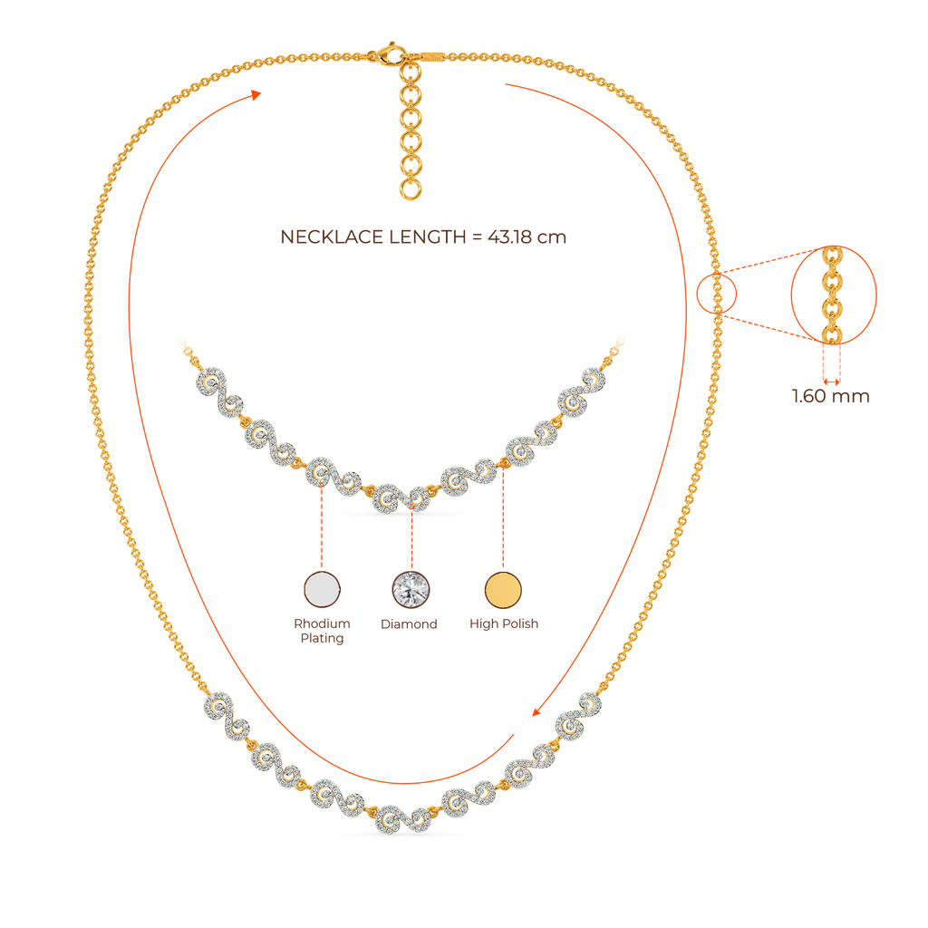 Swirling Elegance Diamond Necklaces