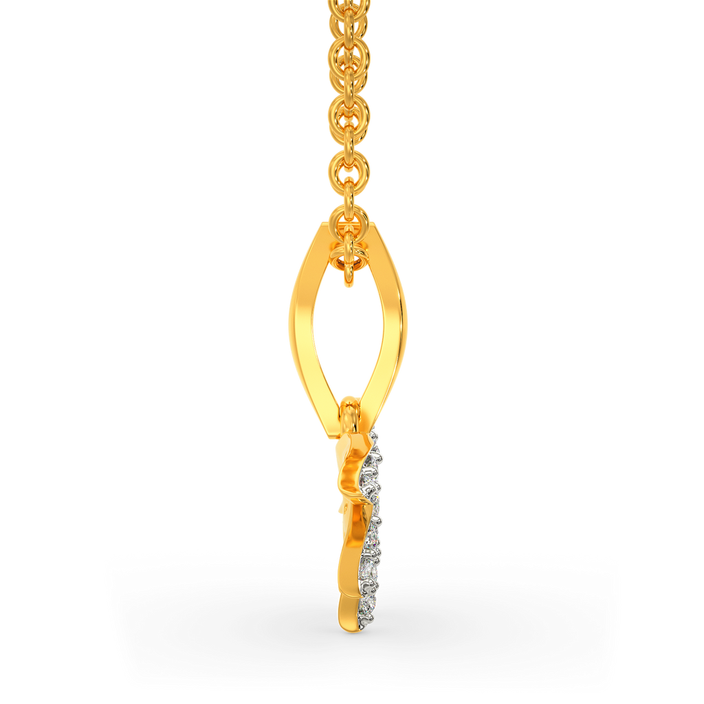 Ruffle Flair Diamond Pendants
