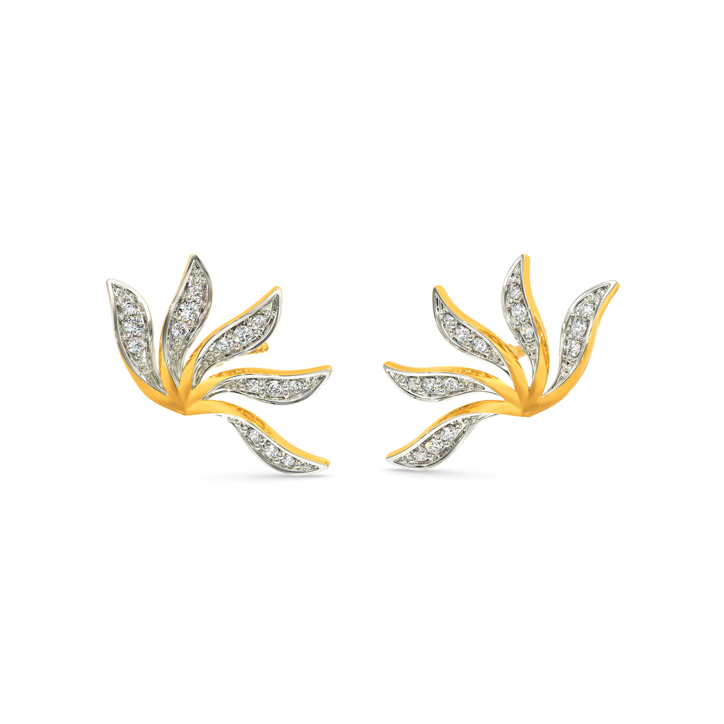 Ruffle Flair Diamond Earrings