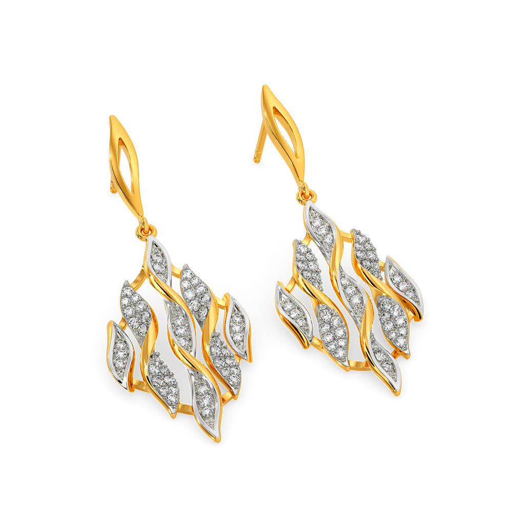 Ruffle Mania Diamond Earrings