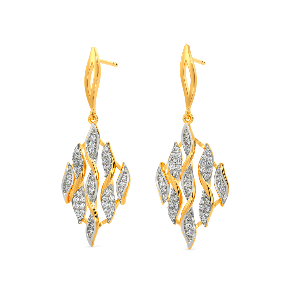 Ruffle Mania Diamond Earrings