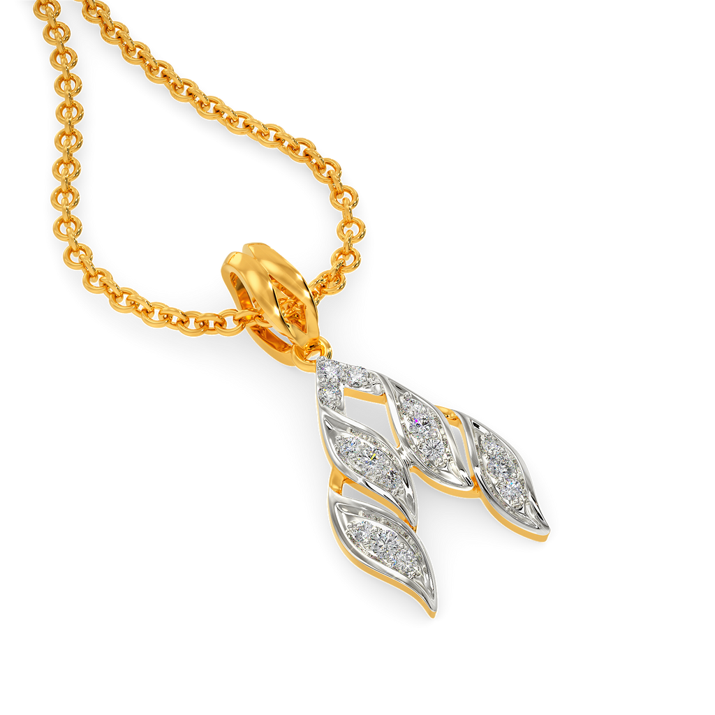 Ruffle Sheer Diamond Pendants