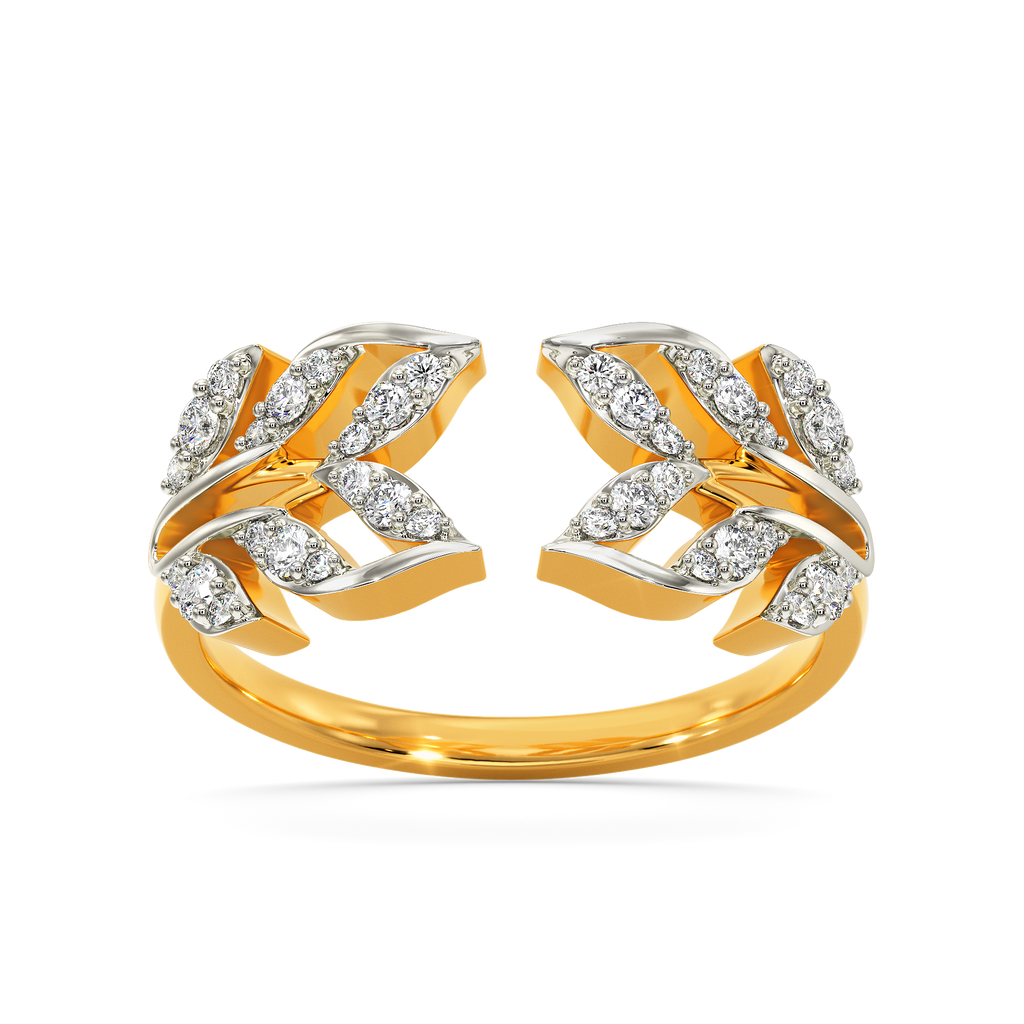 Ruffle Fling Diamond Rings