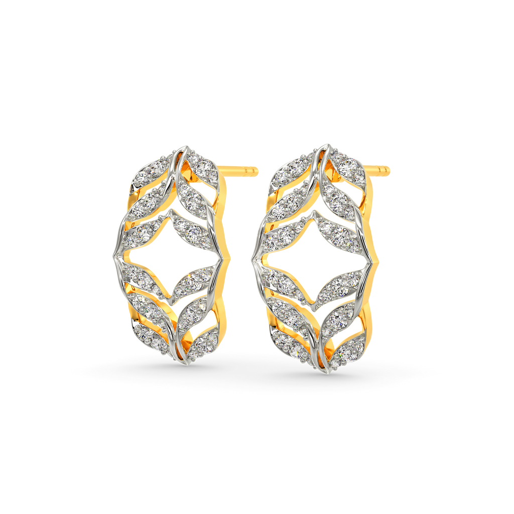 Ruffle Fling Diamond Earrings