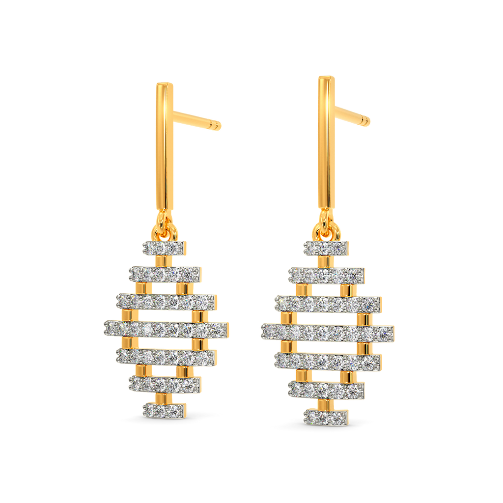Whimsically Woven Diamond Earrings