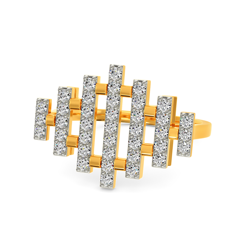Whimsically Woven Diamond Rings