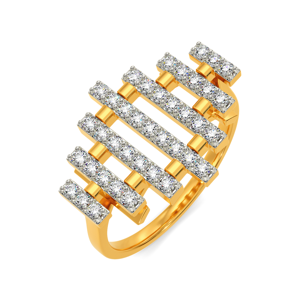 Whimsically Woven Diamond Rings