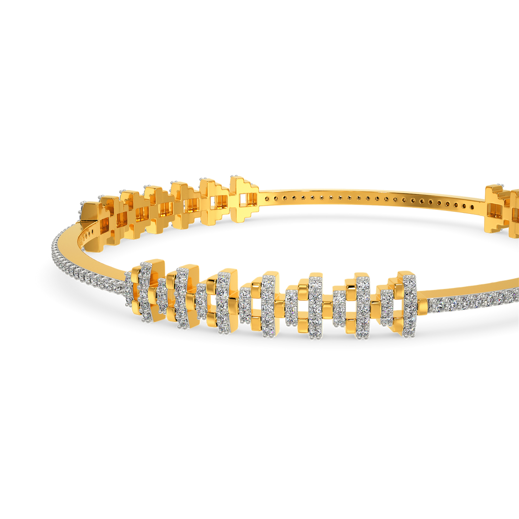 Woven Sparkle Diamond Bangles