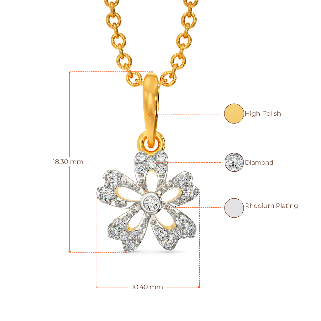 Flora Sparkle Diamond Pendants
