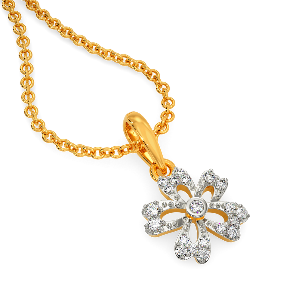 Flora Sparkle Diamond Pendants