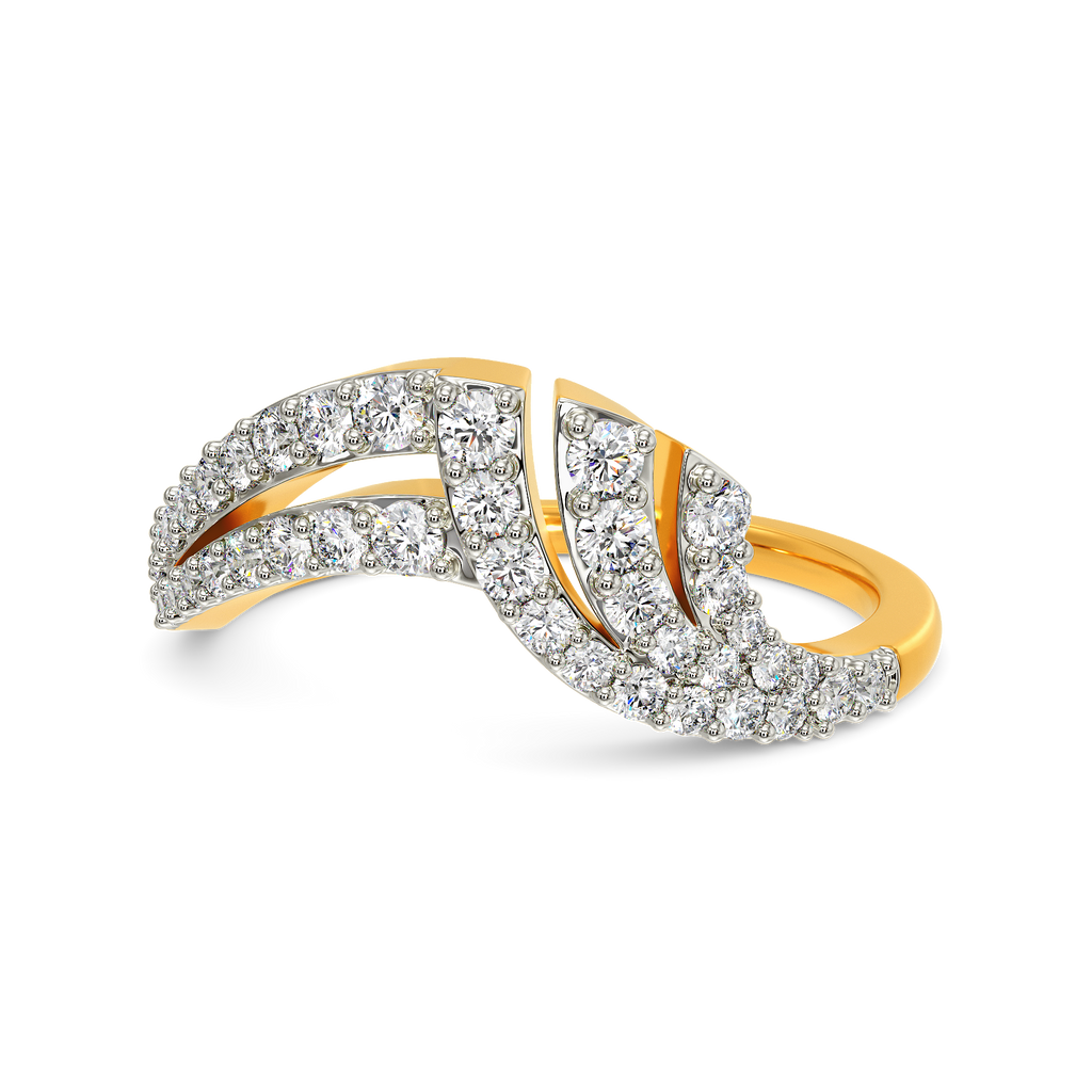 Drape Sparkle Diamond Rings