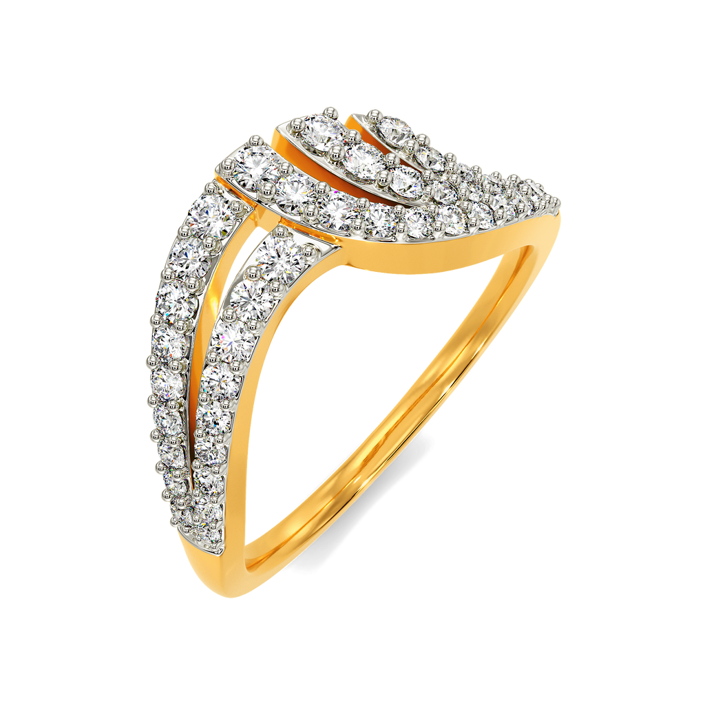 Drape Sparkle Diamond Rings