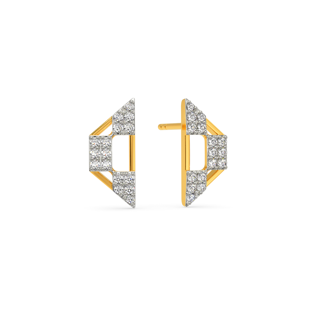 Caught the Net Vibe Diamond Earrings
