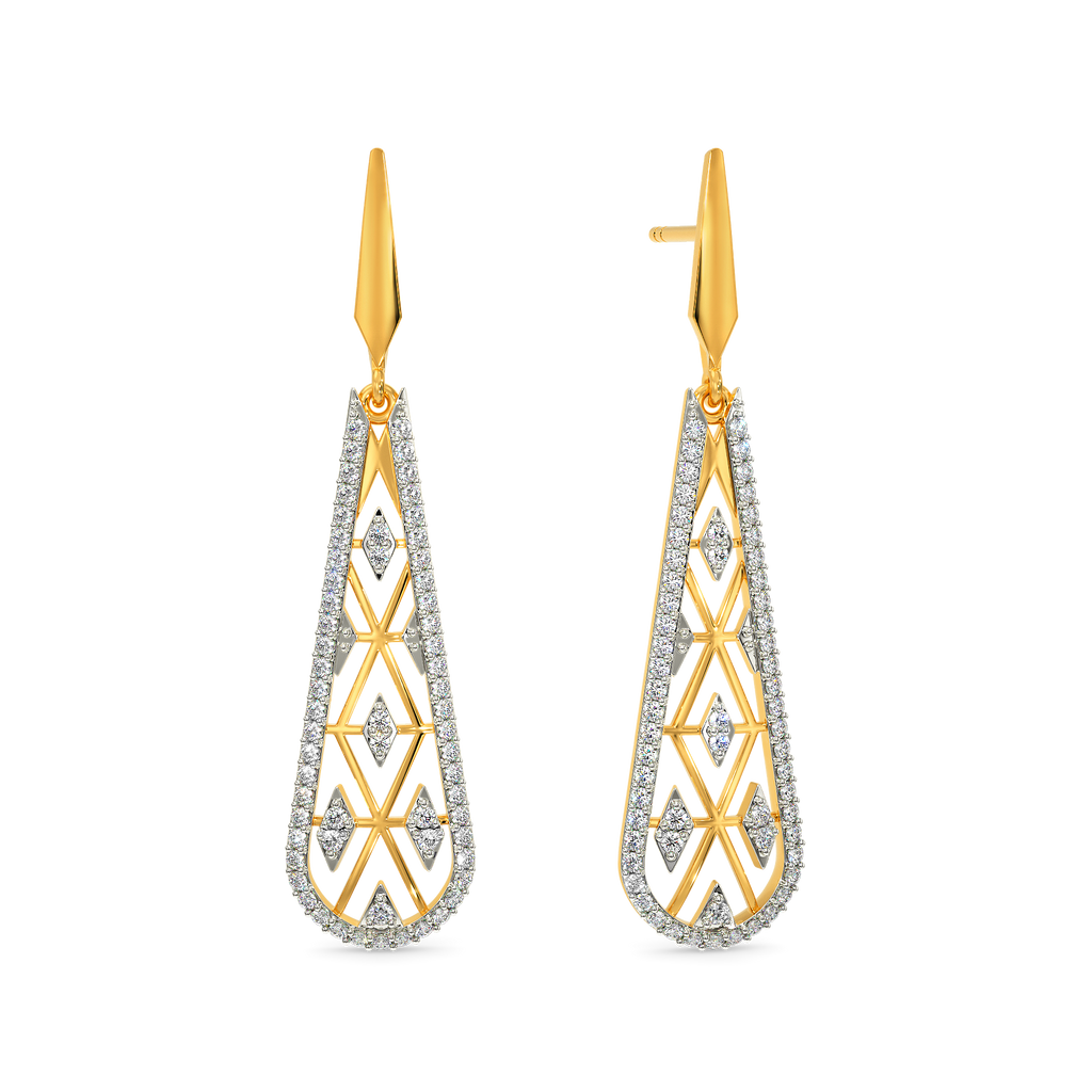 Netted Diamond Earrings