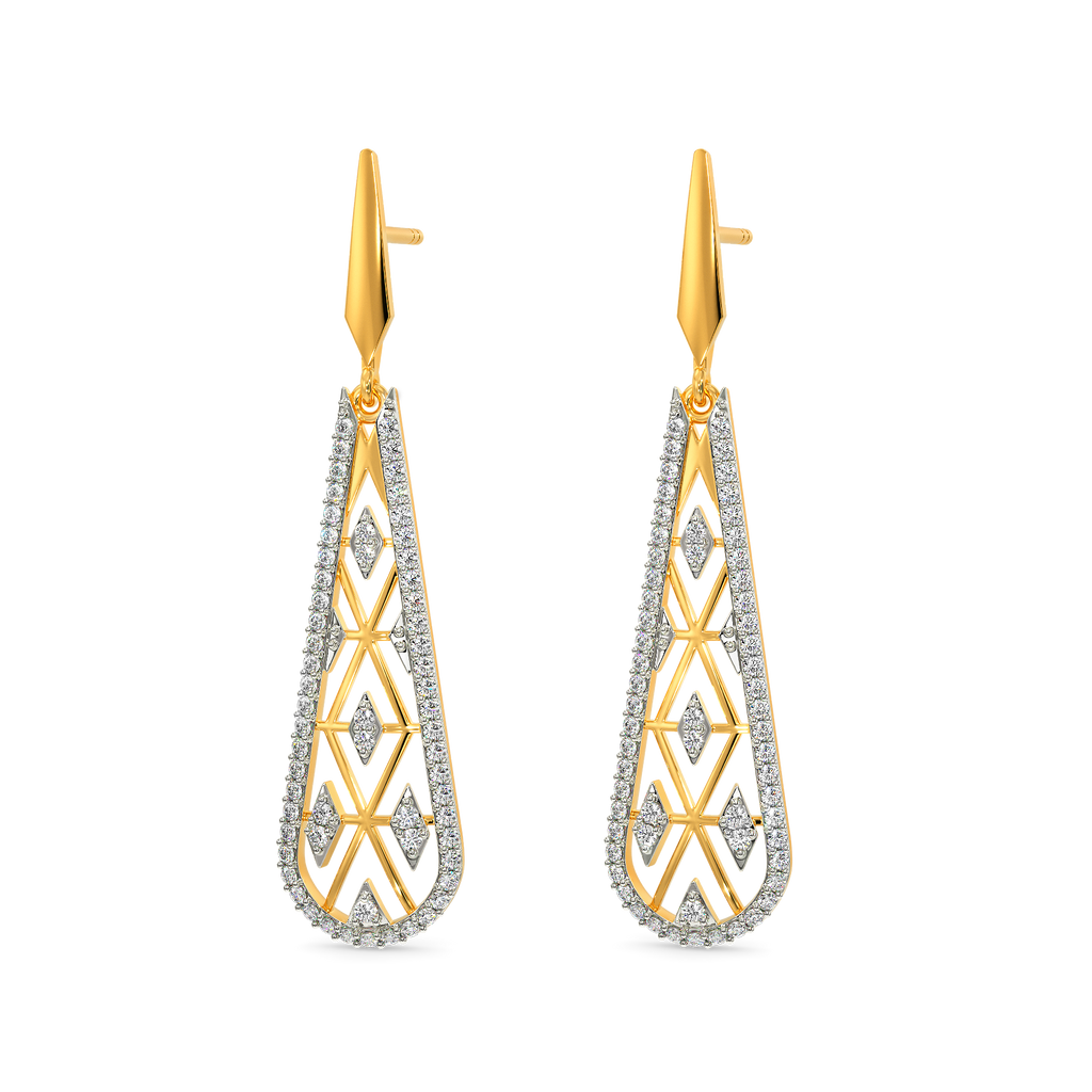 Netted Diamond Earrings