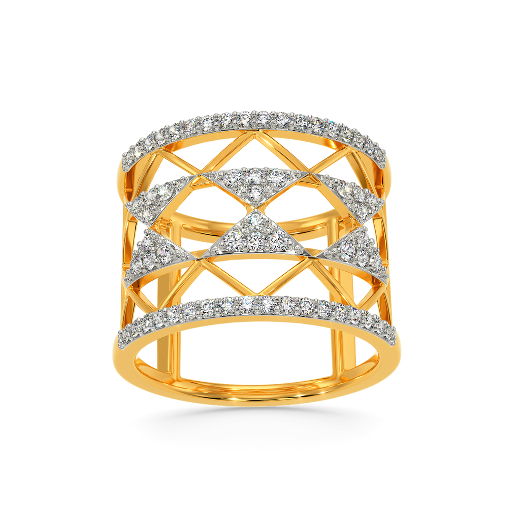 Party in Net Diamond Rings