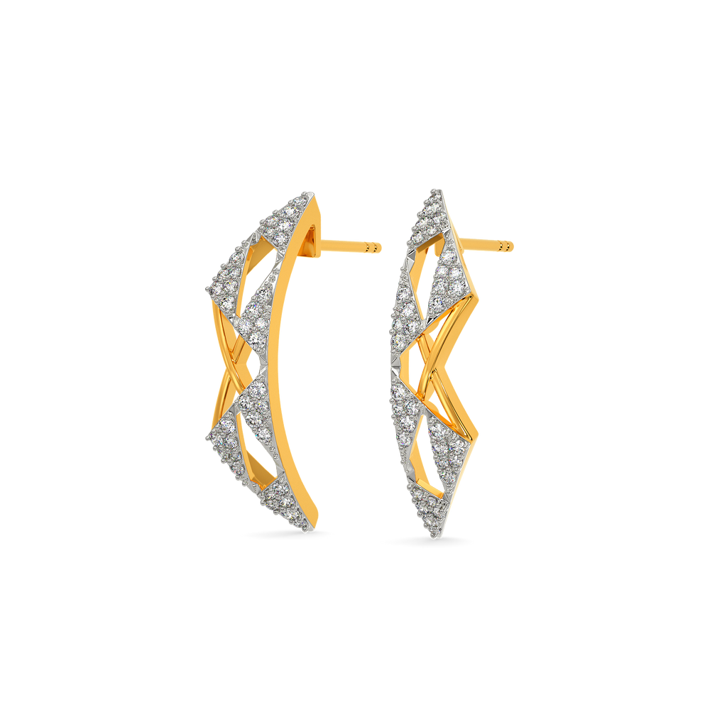 Party in Net Diamond Earrings