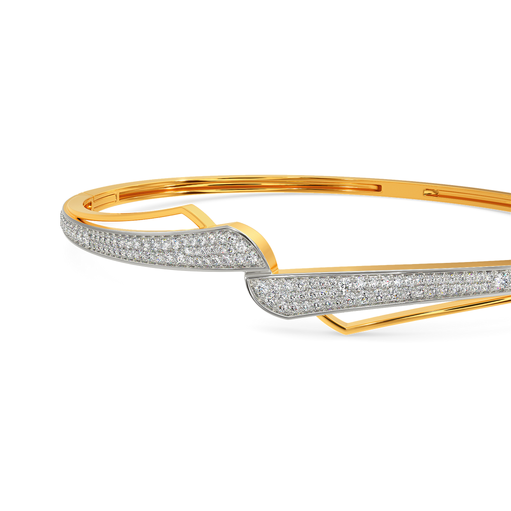 Futurism Unleashed Diamond Bangles