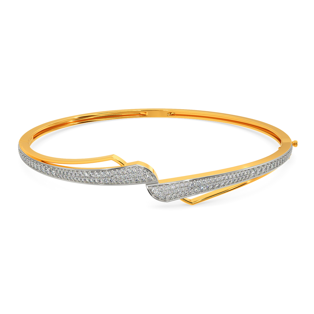 Futurism Unleashed Diamond Bangles
