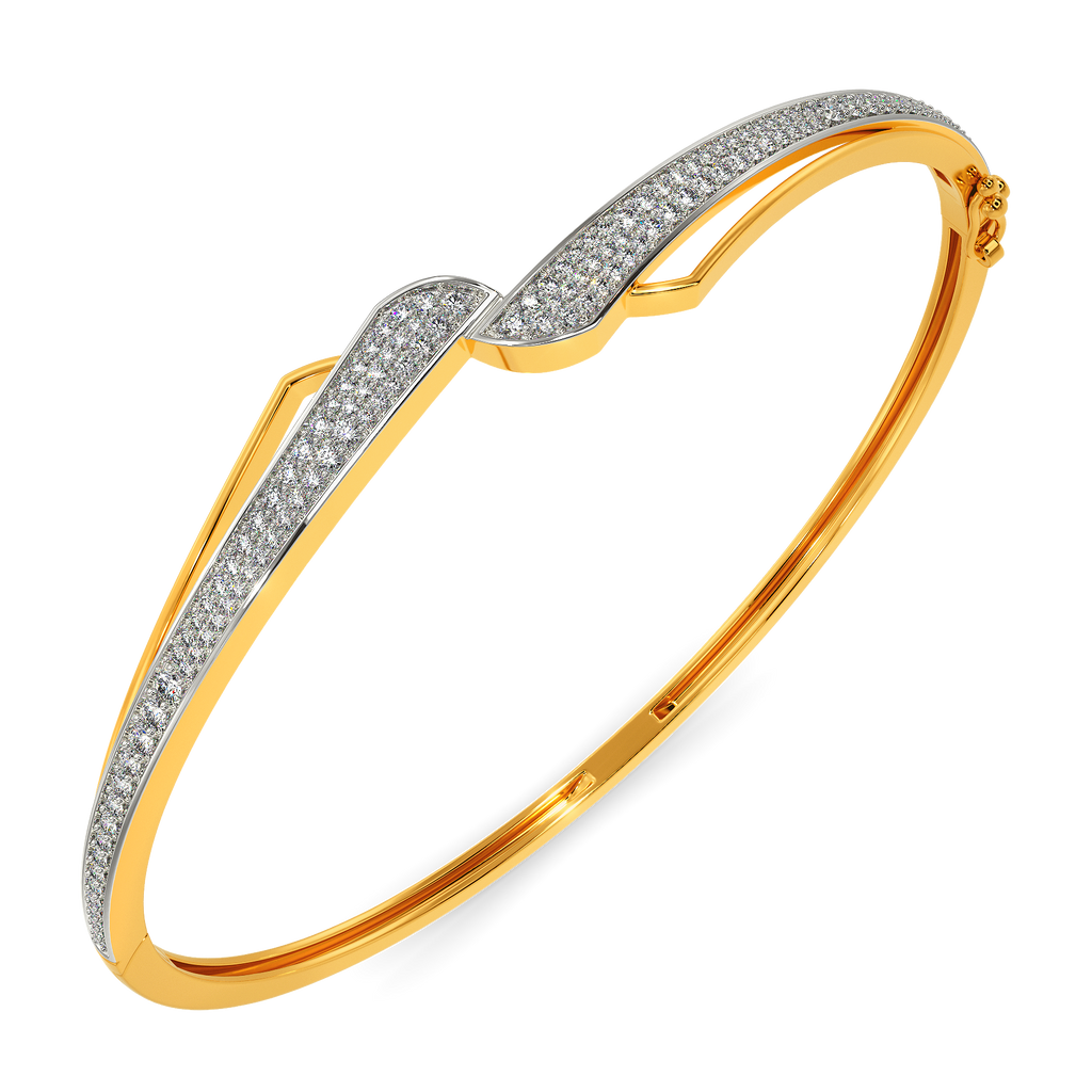 Futurism Unleashed Diamond Bangles