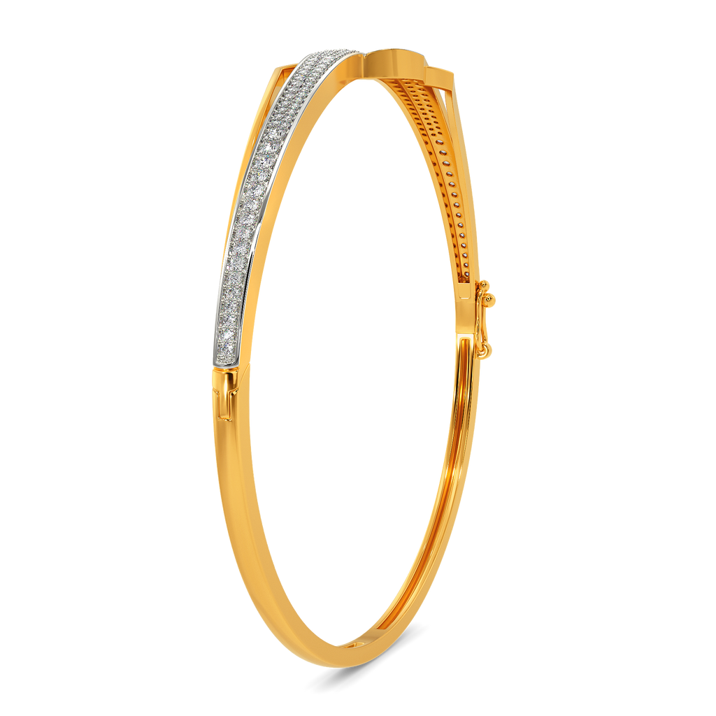 Futurism Unleashed Diamond Bangles
