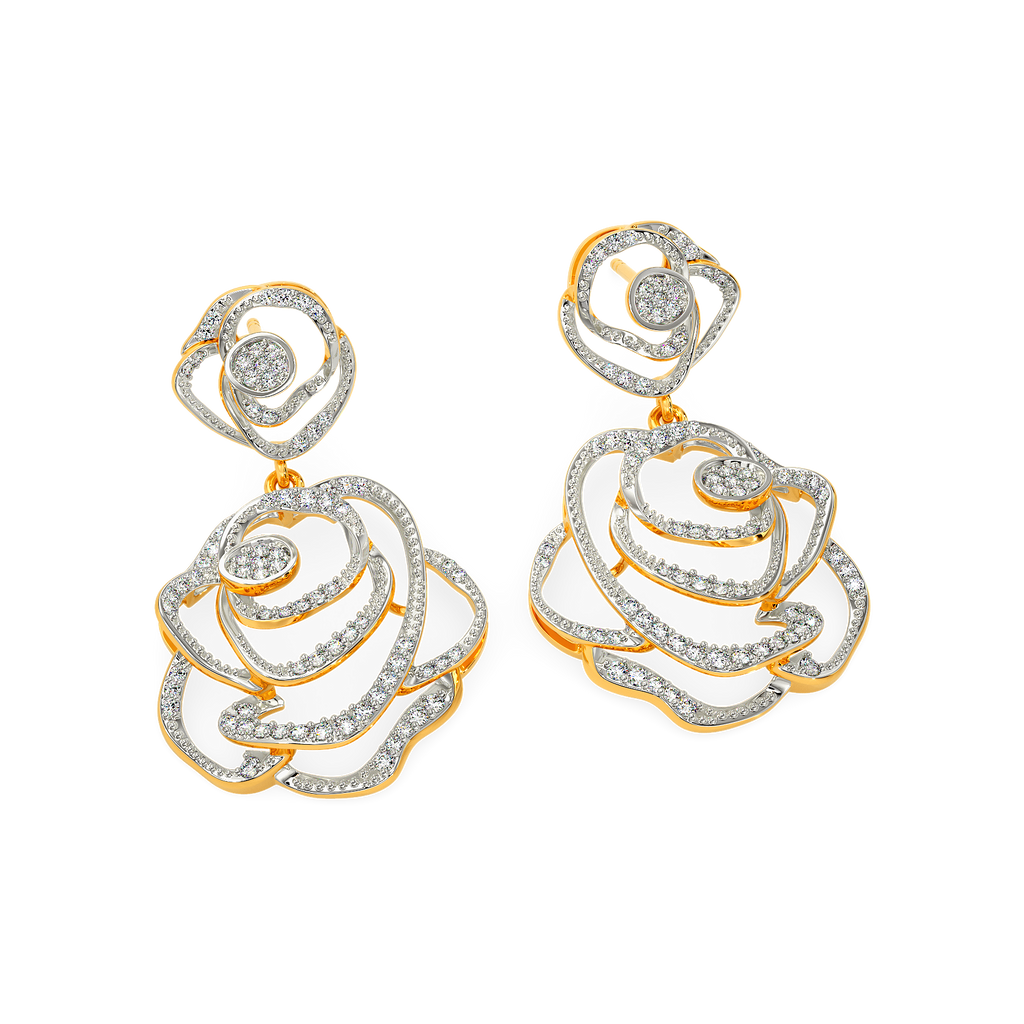 Power Petal Diamond Earrings