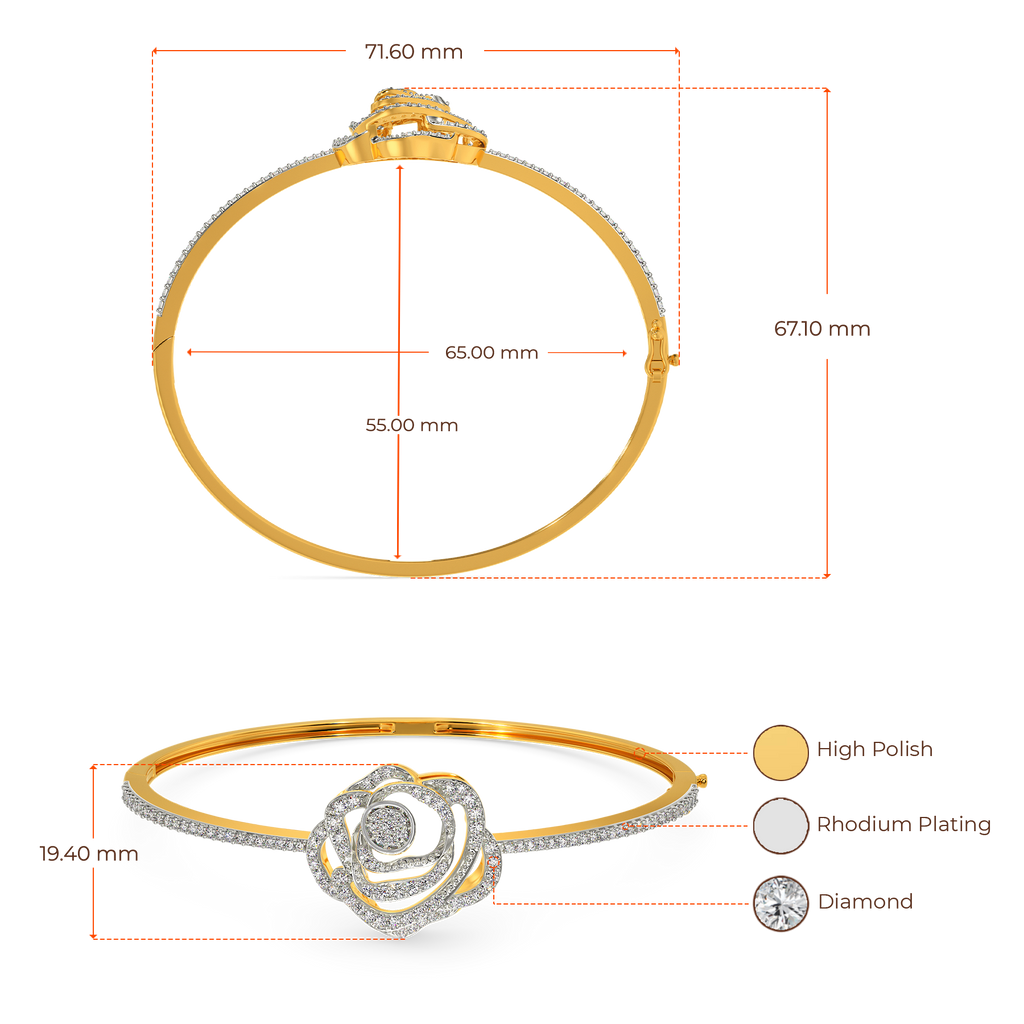 Power Petal Diamond Bangles
