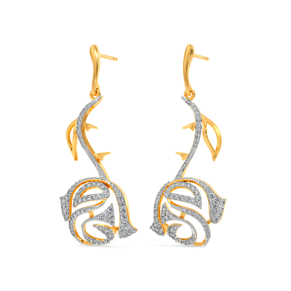 Whimsy Rosy Diamond Earrings