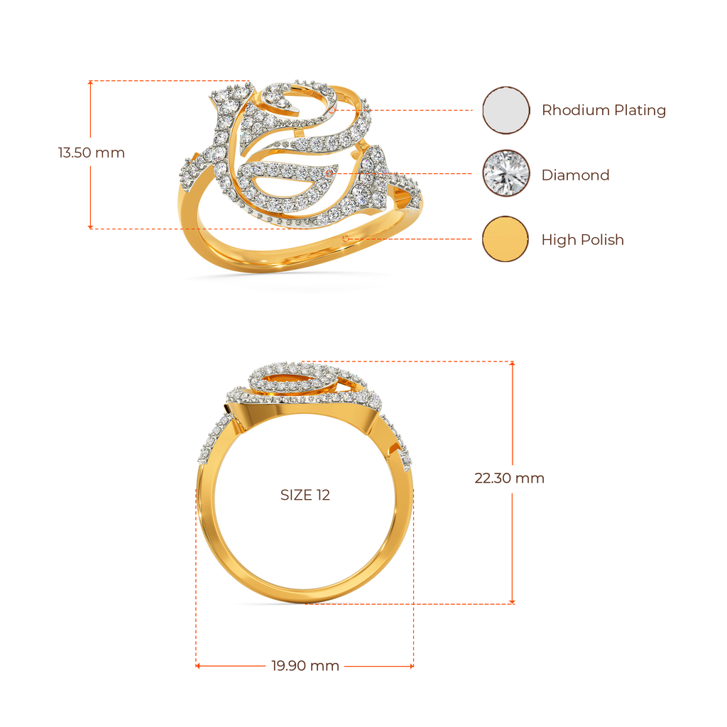 Whimsy Rosy Diamond Rings