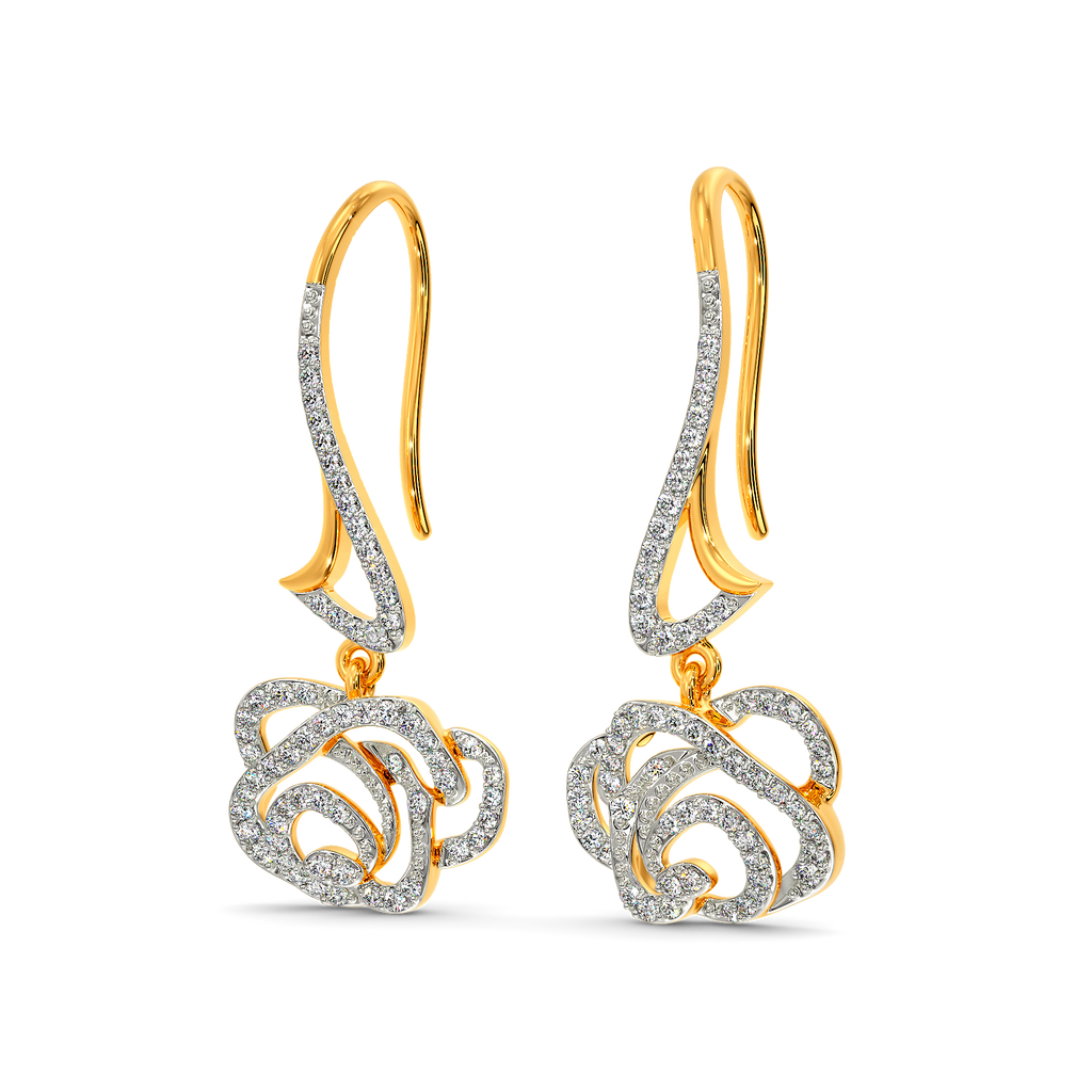 Mystique Rose Diamond Earrings