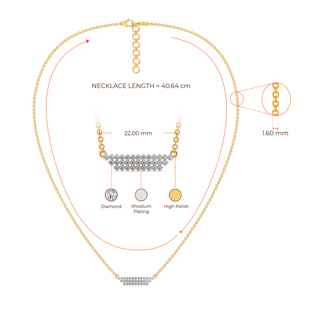 Saly in Cutouts Diamond Necklaces