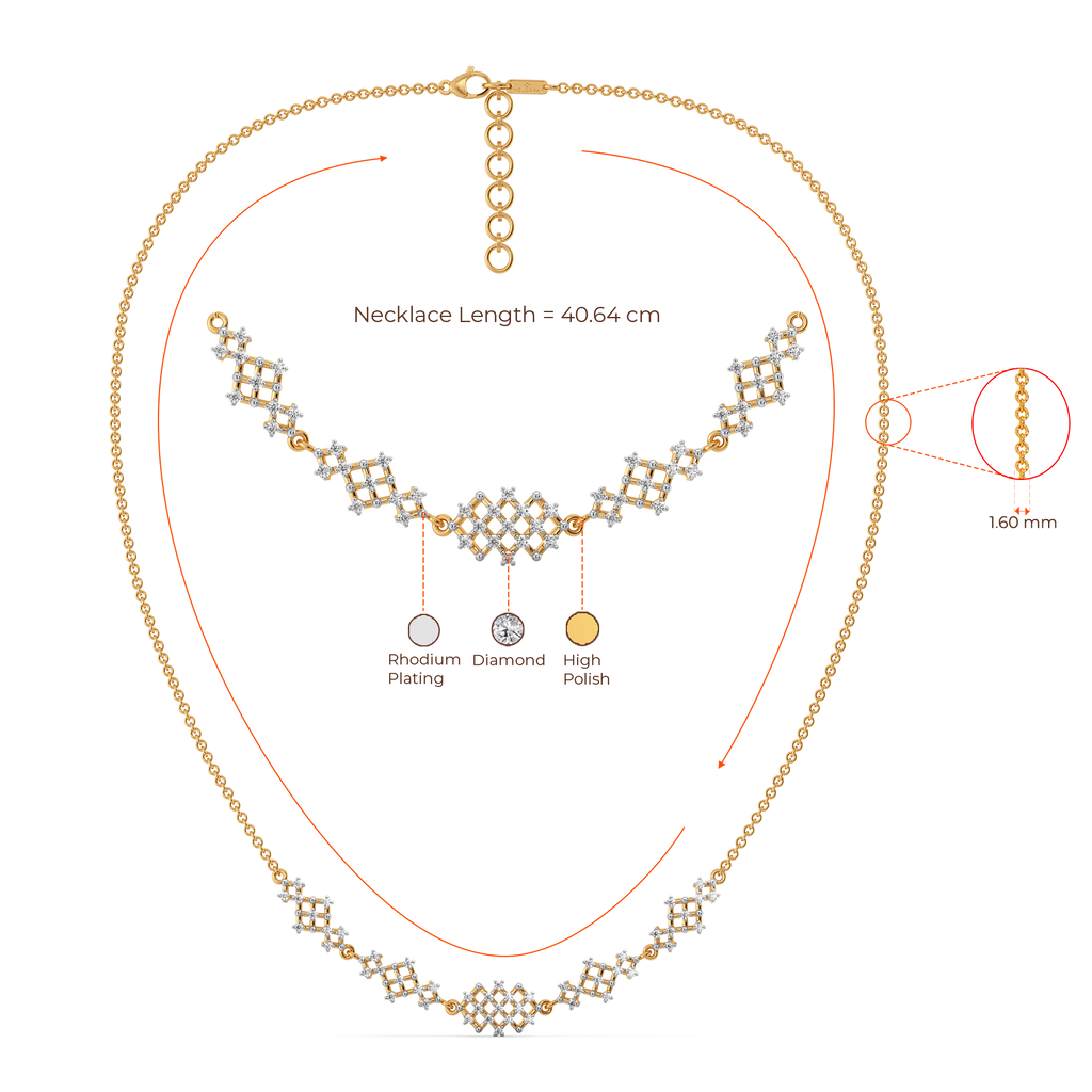 Mesh Match Diamond Necklaces