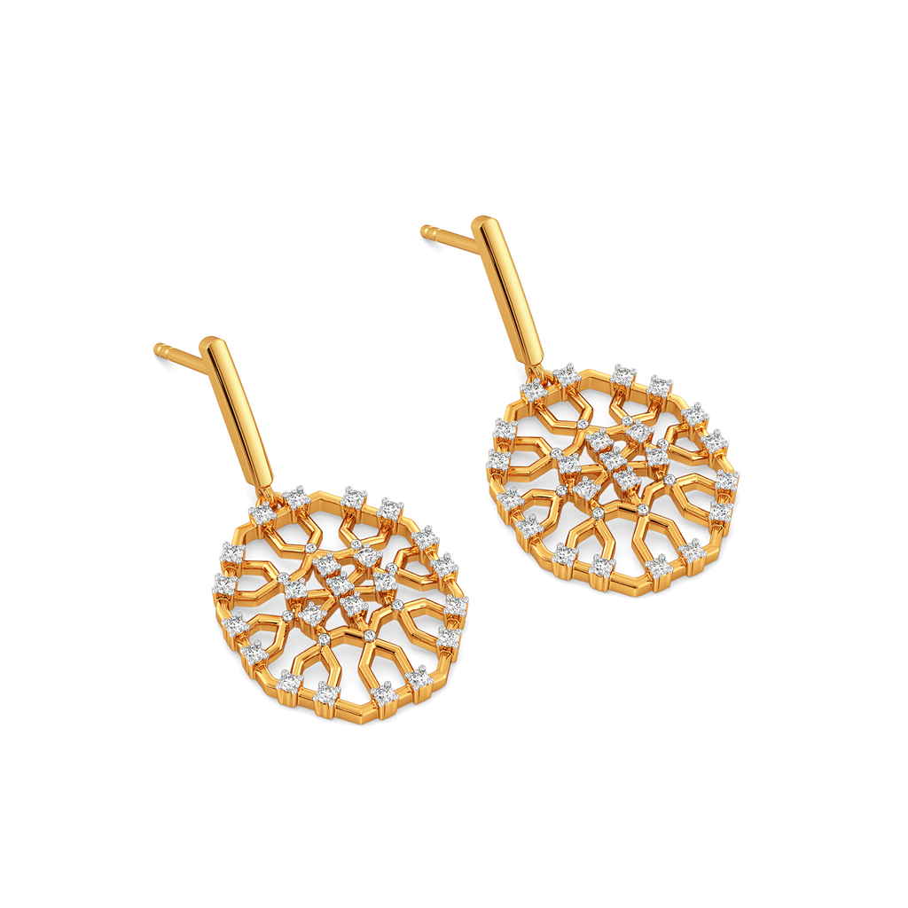 Fun with Mesh Diamond Earrings