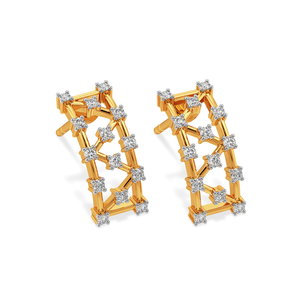 Just Meshing Around Diamond Earrings