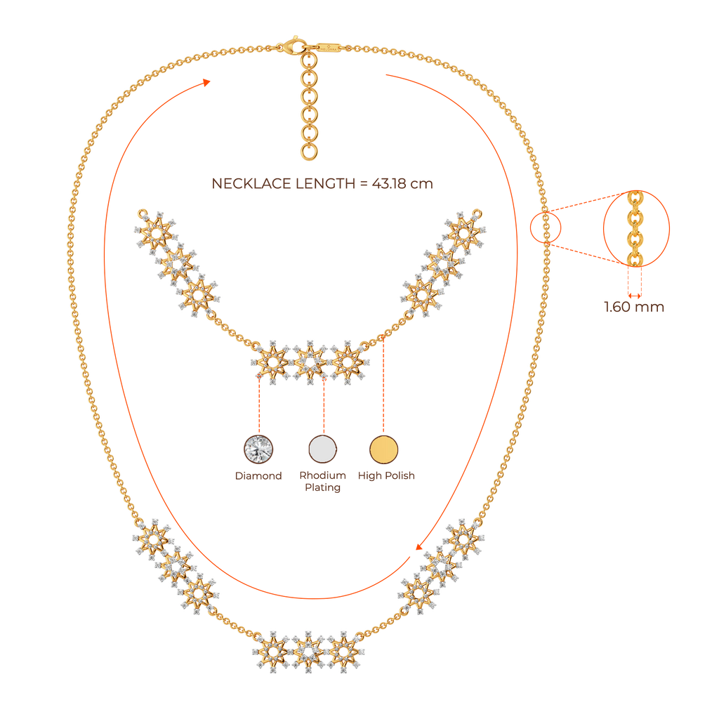 Mesh and Mingle Diamond Necklaces