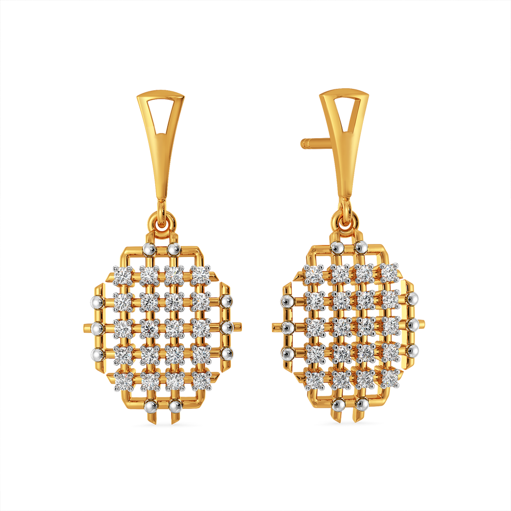 Mesh Vibes Only Diamond Earrings