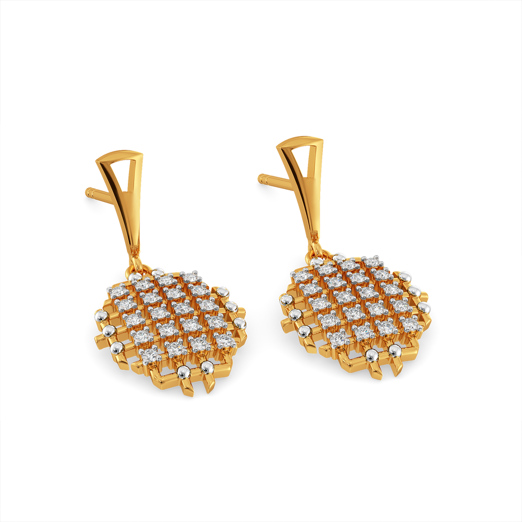 Mesh Vibes Only Diamond Earrings